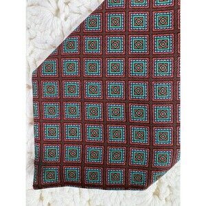 Vintage Resilio Men's Silk Tie Check 3.25" x 59" EUC USA